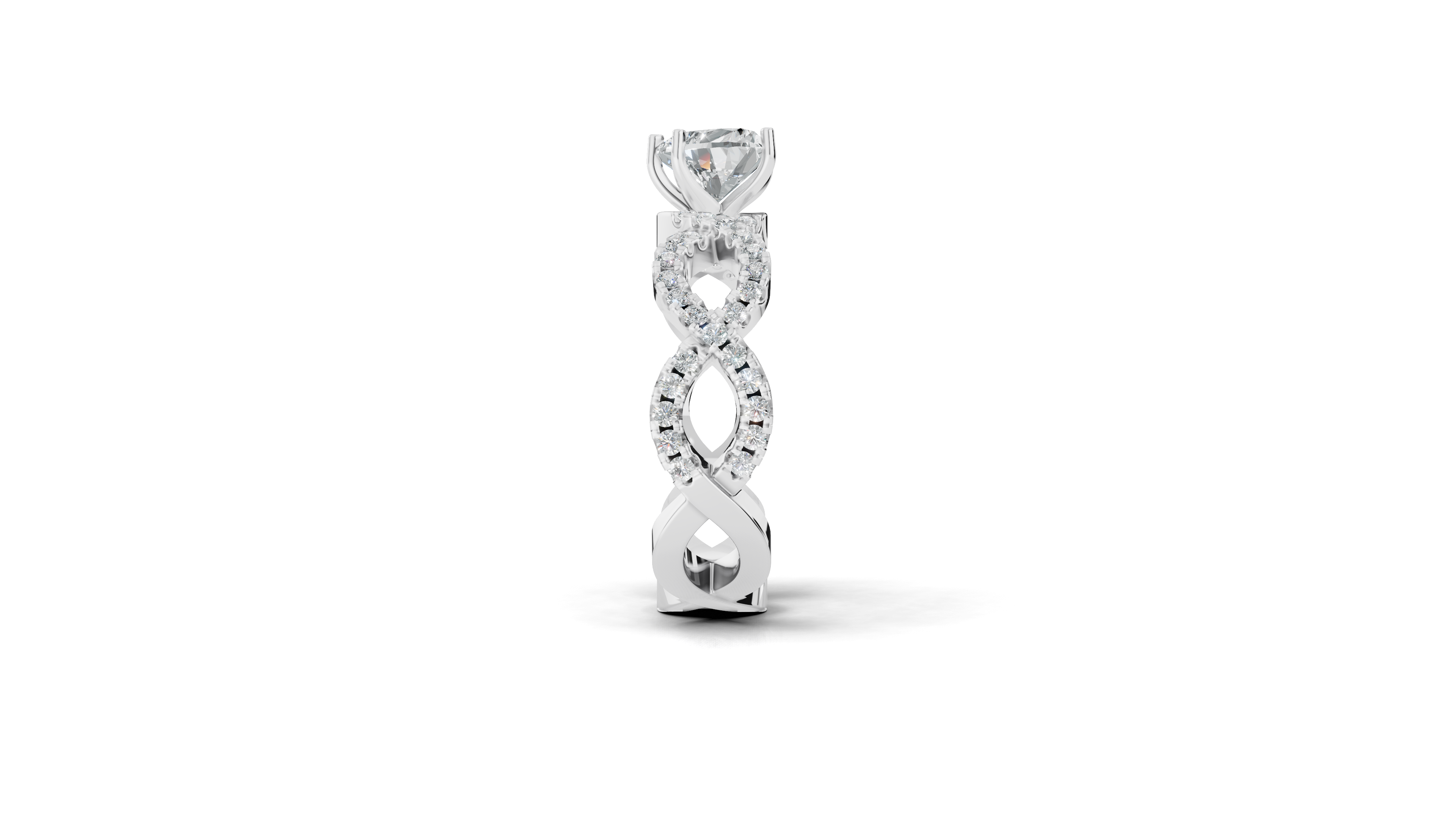 Aarinya Amour Infinity Lab-Grown Diamond Halo Ring, The Evermore Infinite Heart Ring