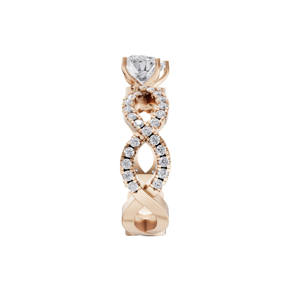 Aarinya Amour Infinity Lab-Grown Diamond Halo Ring