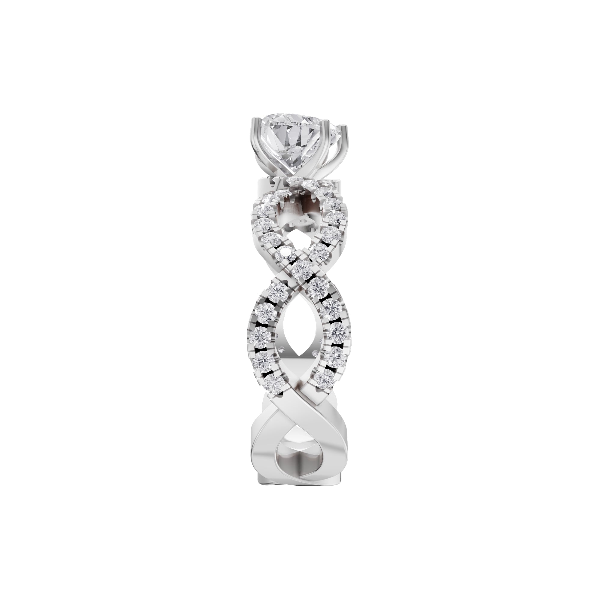 Aarinya Amour Infinity Lab-Grown Diamond Halo Ring, The Evermore Infinite Heart Ring