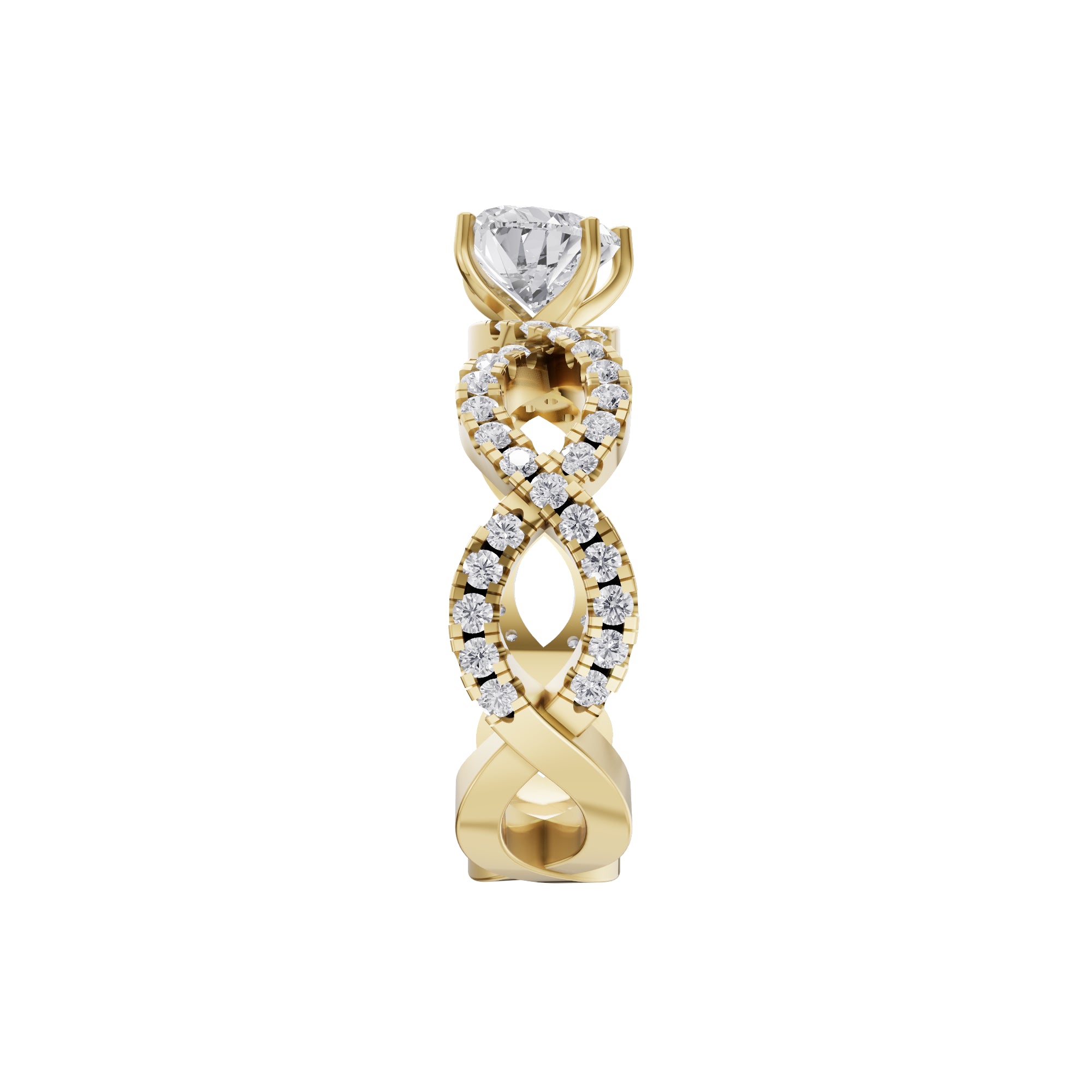 Aarinya Amour Infinity Lab-Grown Diamond Halo Ring, The Evermore Infinite Heart Ring