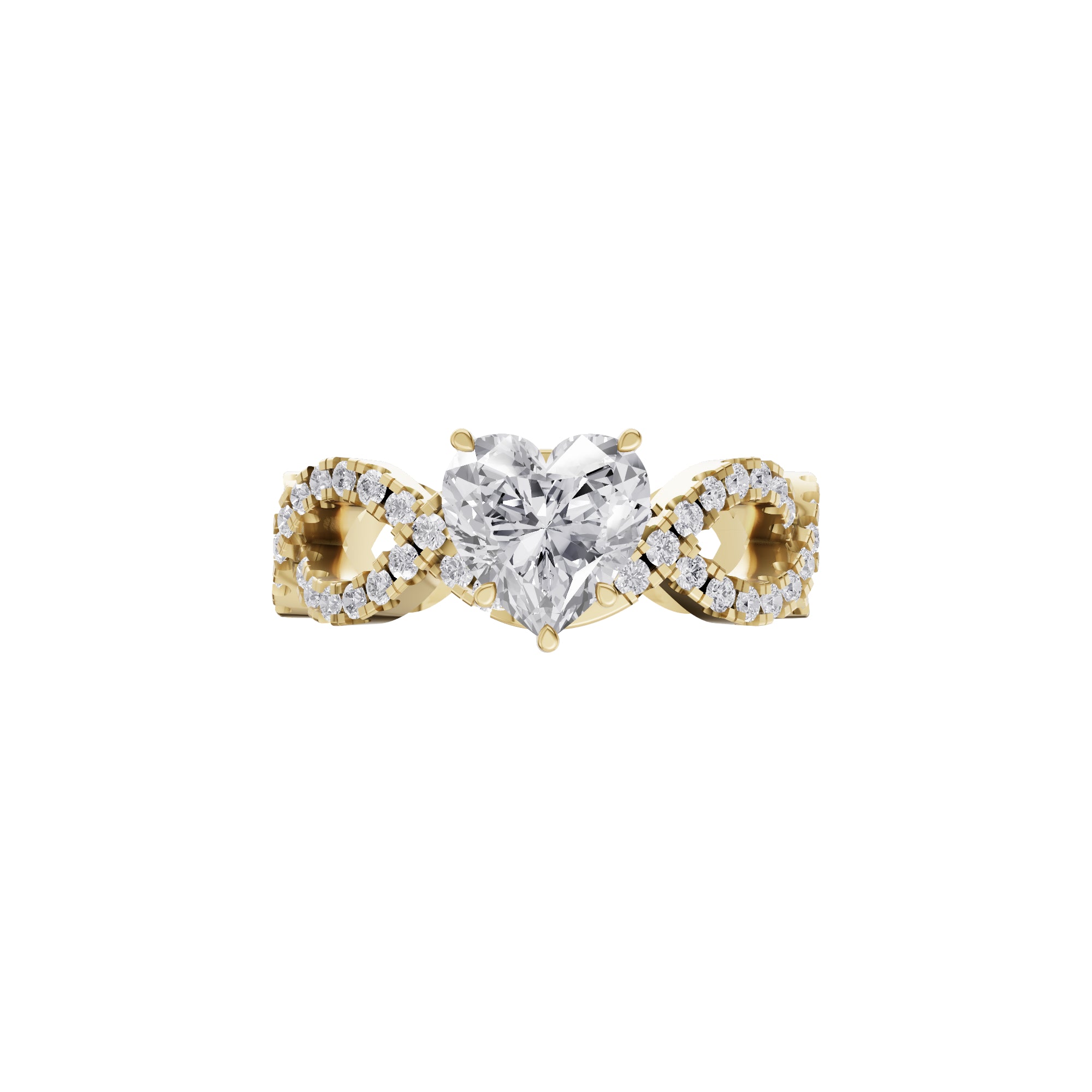 Aarinya Amour Infinity Lab-Grown Diamond Halo Ring, The Evermore Infinite Heart Ring