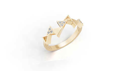 Aarinya Celestial Radiance Halo Ring, The Majestic Step Halo Ring