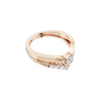 Aarinya Double Wishbone Halo Lab Grown Diamond Ring, The Crown V-Chevron Diamond Ring