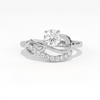 Aarinya Infinitia Wave Ring, The Endless Devotion Infinity Ring, culptural Infinity Diamond Loop Ring