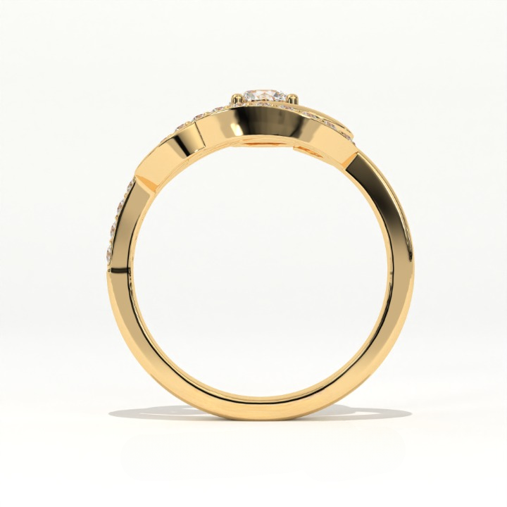 Aarinya Infinitia Wave Ring, The Endless Devotion Infinity Ring, culptural Infinity Diamond Loop Ring