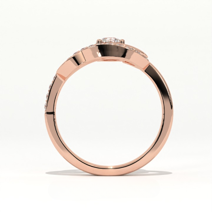 Aarinya Infinitia Wave Ring, The Endless Devotion Infinity Ring, culptural Infinity Diamond Loop Ring