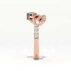 Aarinya Infinitia Wave Ring, The Endless Devotion Infinity Ring, culptural Infinity Diamond Loop Ring