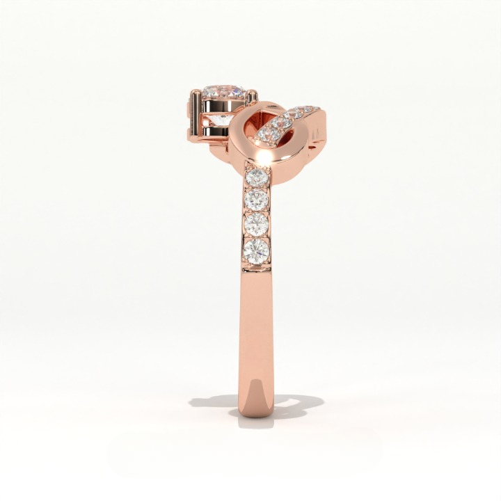 Aarinya Infinitia Wave Ring, The Endless Devotion Infinity Ring, culptural Infinity Diamond Loop Ring