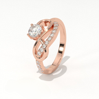 Aarinya Infinitia Wave Ring, The Endless Devotion Infinity Ring, culptural Infinity Diamond Loop Ring