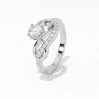 Aarinya Infinitia Wave Ring, The Endless Devotion Infinity Ring, culptural Infinity Diamond Loop Ring