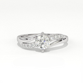 Aarinya Infinity Wave Ring, Sleek Asymmetric  Ring