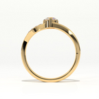 Aarinya Infinity Wave Ring, Sleek Asymmetric  Ring