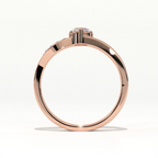 Aarinya Infinity Wave Ring, Sleek Asymmetric  Ring