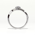 Aarinya Infinity Wave Ring, Sleek Asymmetric  Ring