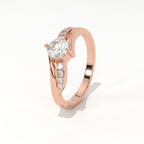 Aarinya Infinity Wave Ring, Sleek Asymmetric  Ring