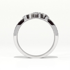 Aarinya Endless Infinity Ribbon Pave Band, The Continuous Loop Shimmer Ring, The Eternal Devotion Double-Shank Band
