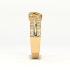 Aarinya Endless Infinity Ribbon Pave Band, The Continuous Loop Shimmer Ring, The Eternal Devotion Double-Shank Band