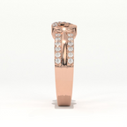 Aarinya Endless Infinity Ribbon Pave Band, The Continuous Loop Shimmer Ring, The Eternal Devotion Double-Shank Band