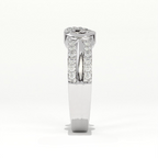 Aarinya Endless Infinity Ribbon Pave Band, The Continuous Loop Shimmer Ring, The Eternal Devotion Double-Shank Band