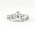 Aarinya Criss Cross Diamond Infinity Ring, The Infinite Devotion Crossover Ring, Rose Gold Infinity Ring