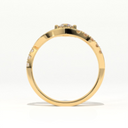 Aarinya Criss Cross Diamond Infinity Ring, The Infinite Devotion Crossover Ring, Rose Gold Infinity Ring