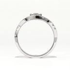Aarinya Criss Cross Diamond Infinity Ring, The Infinite Devotion Crossover Ring, Rose Gold Infinity Ring