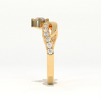 Aarinya Criss Cross Diamond Infinity Ring, The Infinite Devotion Crossover Ring, Rose Gold Infinity Ring