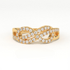 Aarinya Entwined Double Infinity Pave Ring