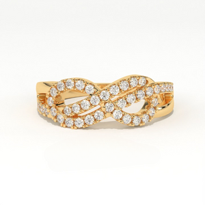 Aarinya Entwined Double Infinity Pave Ring