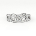 Aarinya Entwined Double Infinity Pave Ring, The Helix Interlocking Infinity Band, The Twin Flame Eternal Wave Ring