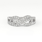 Aarinya Entwined Double Infinity Pave Ring, The Helix Interlocking Infinity Band, The Twin Flame Eternal Wave Ring