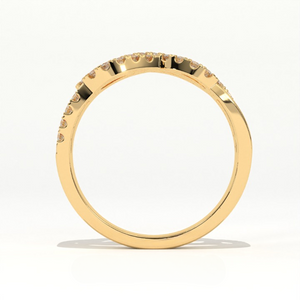 Aarinya Entwined Double Infinity Pave Ring