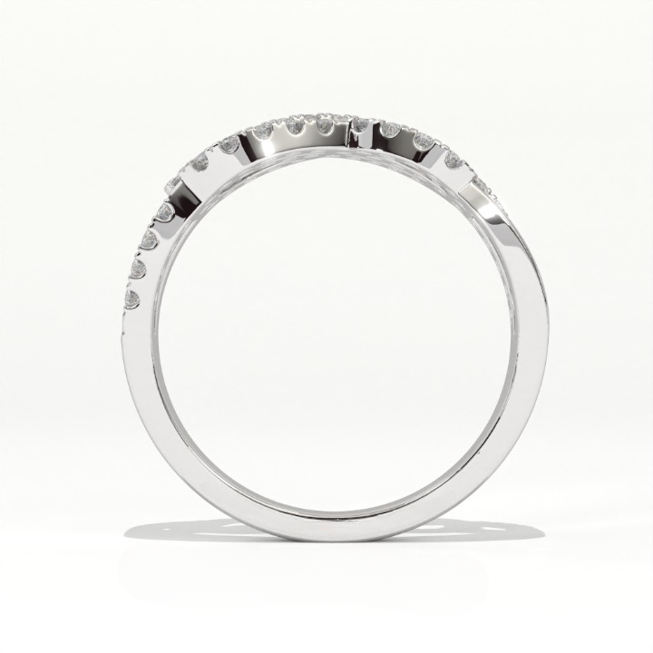 Aarinya Entwined Double Infinity Pave Ring, The Helix Interlocking Infinity Band, The Twin Flame Eternal Wave Ring