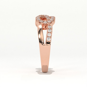 Aarinya Entwined Double Infinity Pave Ring