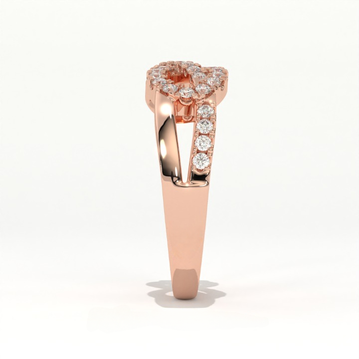 Aarinya Entwined Double Infinity Pave Ring, The Helix Interlocking Infinity Band, The Twin Flame Eternal Wave Ring