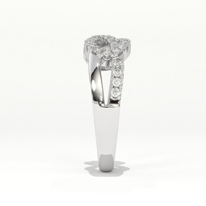 Aarinya Entwined Double Infinity Pave Ring