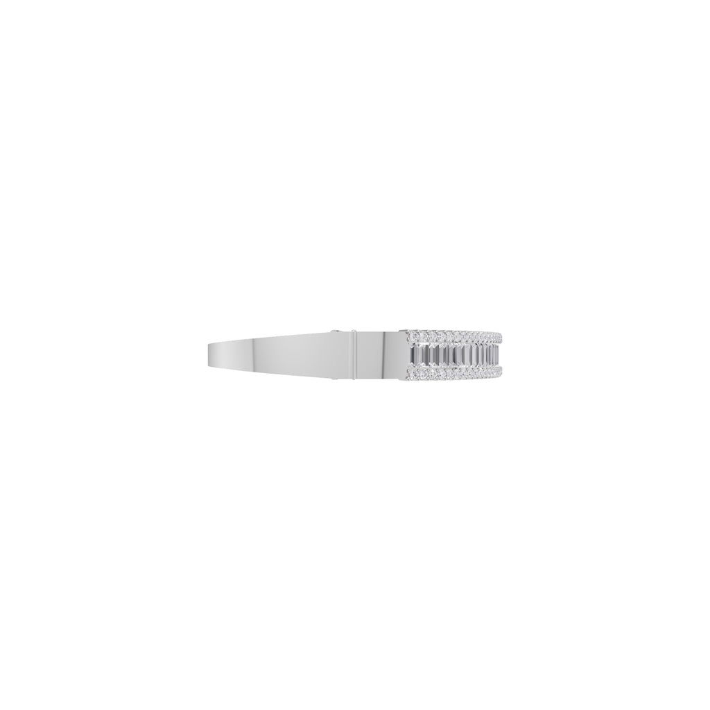 Aarinya Baguette Diamond Kada Bracelet, Linear Luminance Diamond Bracelet