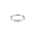 Aarinya Bloom Lattice Lab grown Diamond Oval Cuff Bracelet, Florenza Quatrefoil Diamond Kada Bracelet