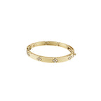 Aarinya Bloom Lattice Lab grown Diamond Oval Cuff Bracelet, Florenza Quatrefoil Diamond Kada Bracelet