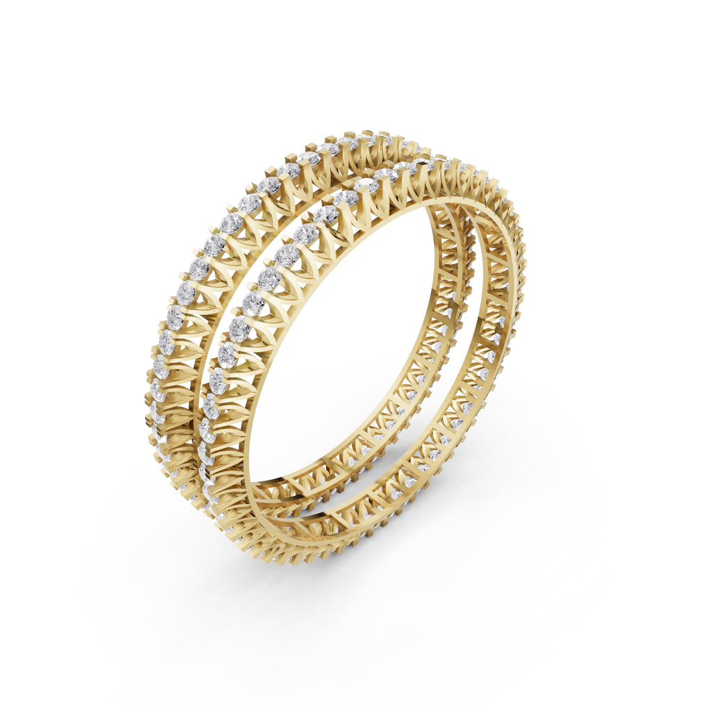 Aarinya Celestia Dual-Band Kada, The Infinity Crown Kada Bracelet