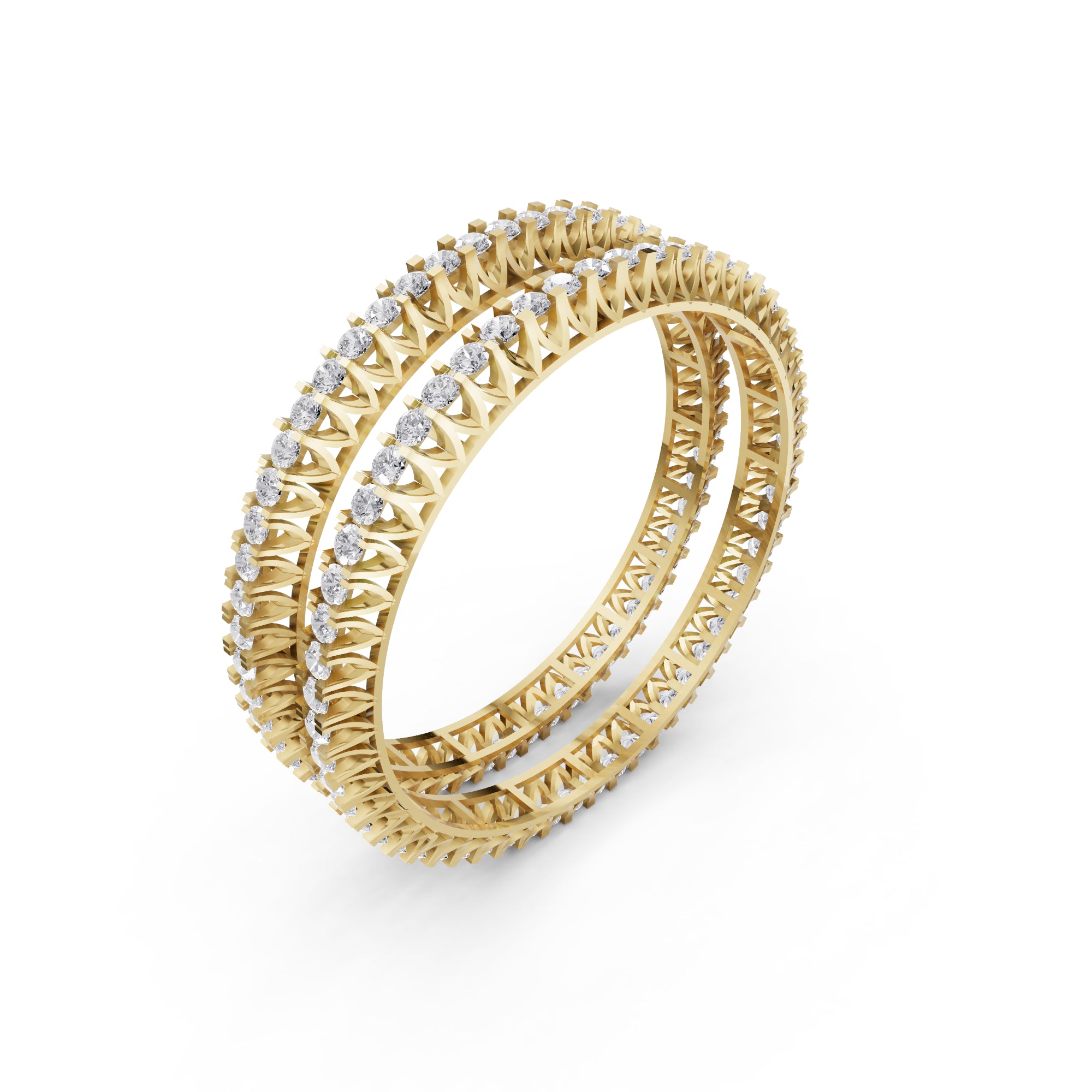 Aarinya Celestia Dual-Band Kada, The Infinity Crown Kada Bracelet