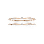 Aarinya Twisted Elegance Diamond Bracelet, Celestial Wave Lab grown Diamond Kada Pair