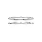 Aarinya Twisted Elegance Diamond Bracelet, Celestial Wave Lab grown Diamond Kada Pair