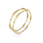 Aarinya Twisted Elegance Diamond Bracelet, Celestial Wave Lab grown Diamond Kada Pair