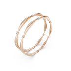 Aarinya Twisted Elegance Diamond Bracelet, Celestial Wave Lab grown Diamond Kada Pair