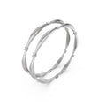 Aarinya Twisted Elegance Diamond Bracelet, Celestial Wave Lab grown Diamond Kada Pair
