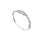 Aarinya Interlocking Dual-Row Diamond Bracelet, The Crossover Luminance Diamond Kada Bracelet