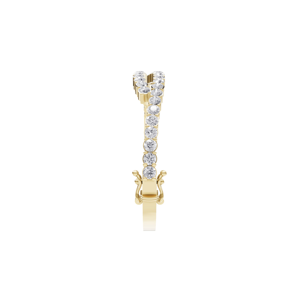 Aarinya Interlocking Dual-Row Diamond Bracelet, The Crossover Luminance Diamond Kada Bracelet