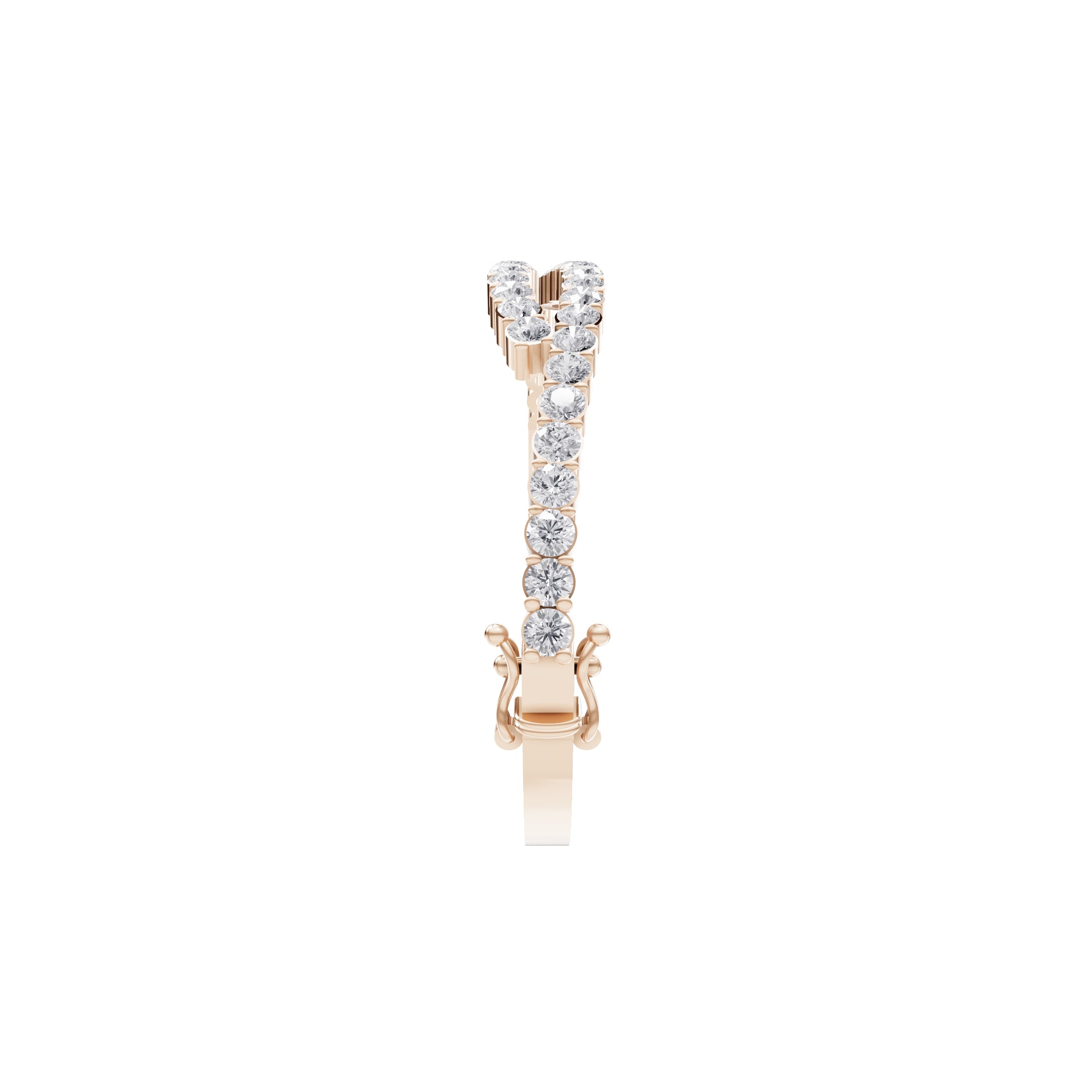 Aarinya Interlocking Crossover Dual-Row Diamond Kada Bracelet