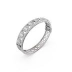 Aarinya Prism Art Deco Baguette Kada Bracelet, Geometric Grandeur Diamond Bracelet